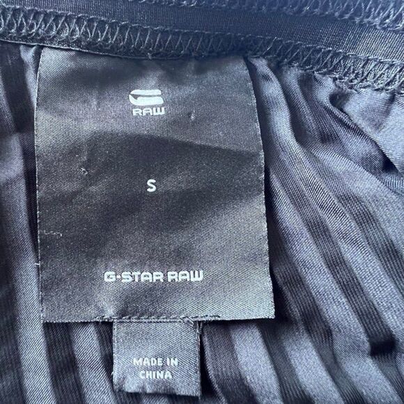 G-Star RAW GS Plisse Sleeveless Dress Color Black Size S - Picture 9 of 11